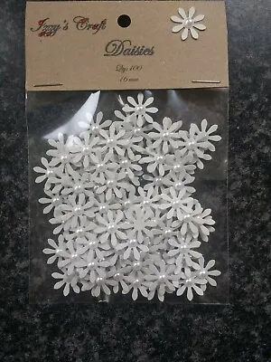 100 Small Grey DAISY FLOWERs CARD MAKING#106CRAFT Baby Shower Party Decoration • £1.89