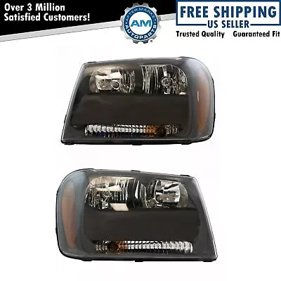 Headlights Headlamps Left & Right Pair Set For 2006-2009 Chevrolet Trailblazer • $181.19