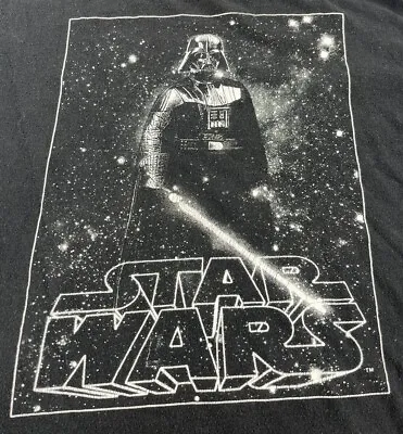 Star Wars Darth Vader With Light Saber T-Shirt Size L Black *small Hole On Back • $6.99