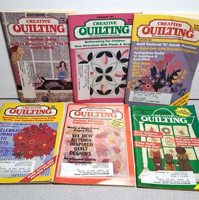 Lot Of Vintage Creative Quilt Patterns Publications Jan/Feb 1991 - May/June 1992 • $20