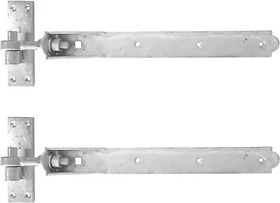 Adjustable Gate Hinges 12  - 36  Hook And Band Galvanised Heavy Duty PAIR • £20.95