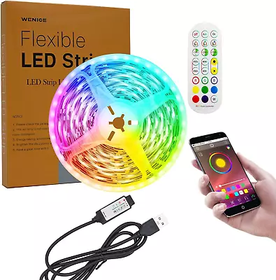 LED Lights For TV 70-82Inch USB LED Light Strip 18.1Ft With APP And Remote • $14.50