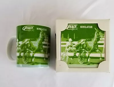 Nihilator Horse Meadowlands Pace Commemorative Ceramic Mug And Coaster NIB • $18.67