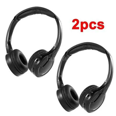 2PCS IR Infrared Wireless Car Headphone Earphone DVD Player Stereo Headset P8F8 • £26.79