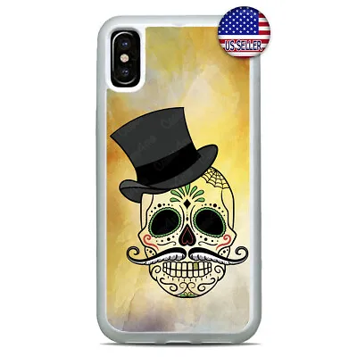 Top Hat Mustaches  Skull Phone Case For IPhone 15 Pro Max Plus 14 Mini 13 12 • $15.98