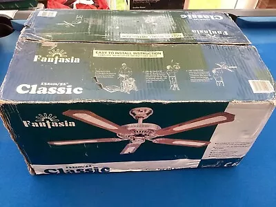 Fantasia Classic 52  Ceiling Fan With Five White Or Cane Blades 110033 Unused • £100