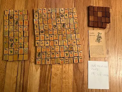 Vintage Bamboo Mahjong 164 Tiles Game • $50