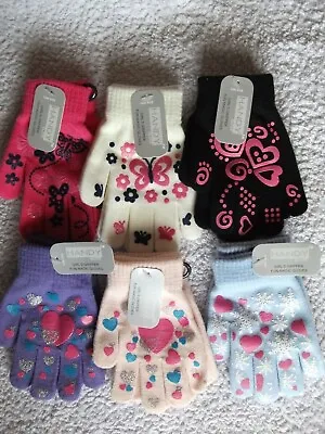 Handy Gloves : Girls Fun Magic Gripper Gloves. 6 Cols . Age 3 - 8 • £2.25