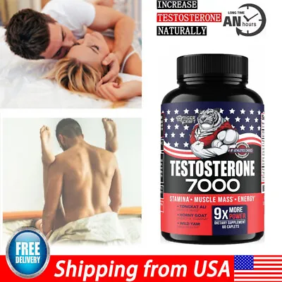 Men's Health Capsules-Total Testosterone Booster For Men Build Energy Muscle • $12.26