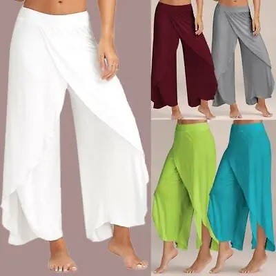 $29.78 • Buy Women Baggy Harem Pants Yoga Gym Sport Hippie Boho Gypsy Loose Palazzo Trousers