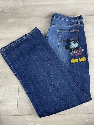 $24.99 • Buy Disney Store Women's Size 12 Jeans Mckey Mouse Graphic Print Denim Blue Jeans