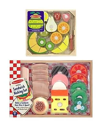 Kid Role Play Food Learning Toys Cutting Fruit & Sandwich Set Melissa & Doug • £44.99