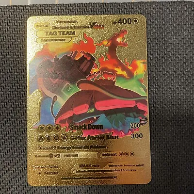 $0.99 • Buy Pokemon Venusaur Charizard & Blastoise VMAX Tag Team Gold Foil Card W/ Toploader