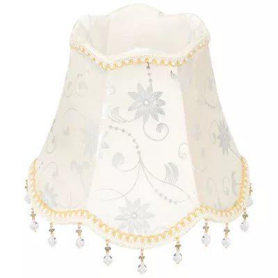 Vintage European Lamp Shades With Bead Lace And Fringe 25x20CM-SC • £22.78