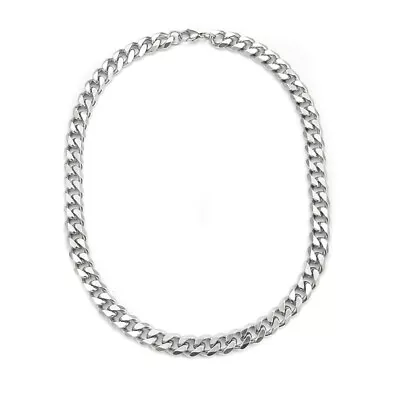 Men's Titanium Steel Not Fade Cuban Chain Necklace Men's Trendy Hiphop Simple • $12.95