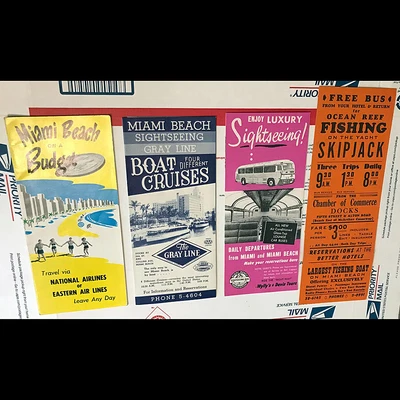 $22.99 • Buy 4 Original C. 1950s Mid-century Vacation Travel Brochures - MIAMI FLORIDA