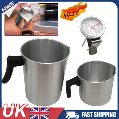 Wax Melting Pot Pouring Pitcher Jug Boiler Candle Soap Making Thermometer ZE • £6.90