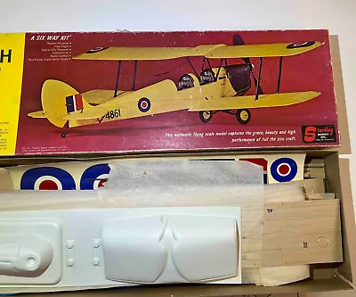 NEW - Sterling De Havilland Tiger Moth RC / Free Flight Balsa Wood Model Kit • $204.50