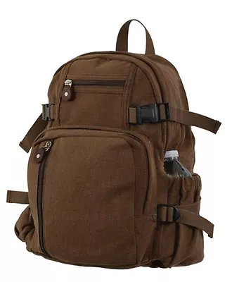 Rothco 9743 Vintage Canvas Mini Backpack - Brown • $29.99