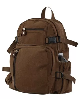 $29.99 • Buy Rothco 9743 Vintage Canvas Mini Backpack - Brown