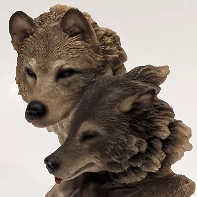 Mill Creek Studios Wolf Sculpture Title- Face To Face Signed Herrero 7.5  Tall • $49.99