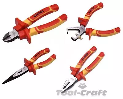 HARDEN 1000 V VDE Electrician Insulated Pliers Set  Soft Grip • £24.99