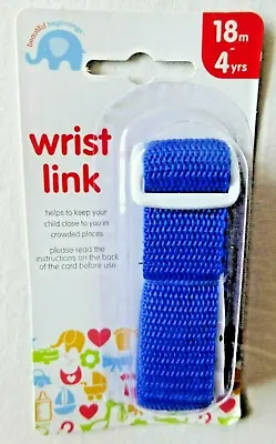 Child Wrist Safety Link Blue 18-4yrs Anti Loss Link Nylon Adjustable Kid Belt • £4.35