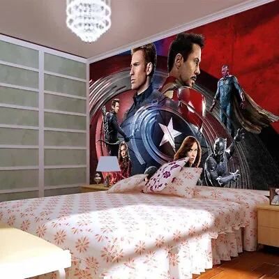 Marvel Movies Full Wall Mural Photo Wallpaper Printing 3D Decor Kid Home • $139.97
