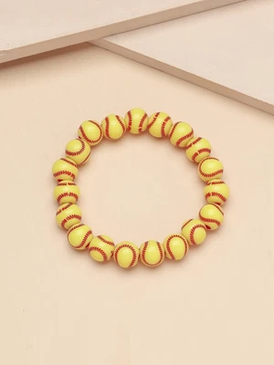 $2.41 • Buy Softball Beaded Bracelet For Women Crafted Jewelry Stackable Bracelets