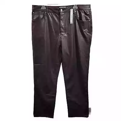 Osos Design Men Brown Faux Leather Pants Size 38 X 30L NWT 32124-0713 • $32