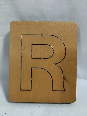 Letter R 4  Accu-Cut Accucut Ellison Educational Wooden Dies 5x6 Arts & Crafts • $10