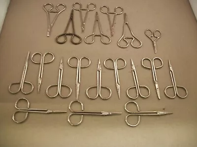 Lot Of 19 Vintage Surgical Tools Instruments Forceps  Holders Scissors  • $24.95