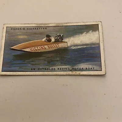 Ogdens Cigarette Cards Yachts & Motor Boats 1930 26 An Outboard Racing Motor • £1.50