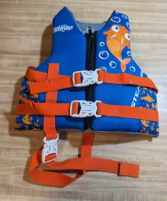 Stearns Baby Unisex 30-50 Pounds Blue Fish Puddle Jumper Ski Vest/Life Preserver • $19.99