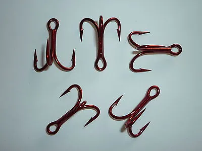 (25) Vmc 4x Oshaughnessy Treble Hooks (size 1/0) Tin Red (9626tr) Bulk 9626 Tr • $16