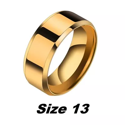 Men's Metal Stainless Steel Filled Solid Wedding Band Ring Travel Gym Temporary • $5.99