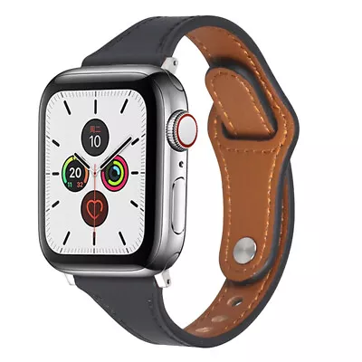 $14.95 • Buy For Apple Watch IWatch Band Series 8 7 SE 6 5 4 3 Women's Quality Leather Strap