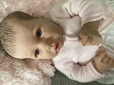 Really Lovely Hand Painted Reborn Baby Doll With Painted Hair And Open Eyes • £65