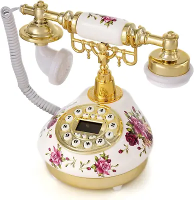 Vintage Telephone Antique Phone Old Fashioned Push Button Dial Landline Phone Cl • $83.99