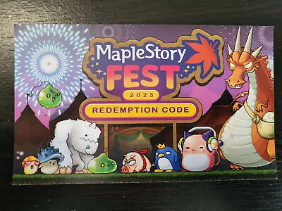LAST ONE - MapleStory MapleFest 2023 Redemption Code Card • $10