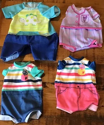 Baby Alive Boy Doll Clothes Lot Of 4 Dinosaur Jumpsuit & 3 Rompers • $17