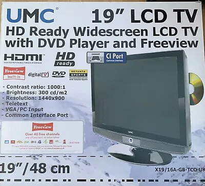 UMC 19” LCD TV  HD Ready Freeview With DVD Player • £39.99