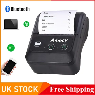 £23.74 • Buy Wireless BT 58mm Thermal Receipt Printer Mini Mobile ESC POS Label Printing USB
