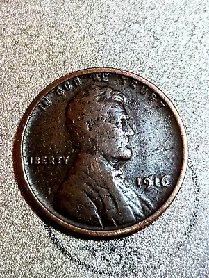 1916 STRIKE THROUGH LAM BREAK DOUBLE DATE ERROR Coin Lincoln Wheat Cent Penny • $2.24