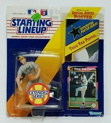 TODD VAN POPPEL Oakland A's Starting Lineup SLU MLB 1992 Figure Poster Card NEW • $9.99