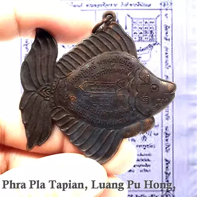 Phra Carp LP Hong Thai Buddha Amulet Lucky Talisman Takrut Money Wealth Magic • $34.47