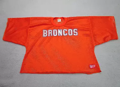 VINTAGE Denver Broncos Jersey Mens XL Orange Mesh Sand Knit Macgregor NFL 80s • $39.99