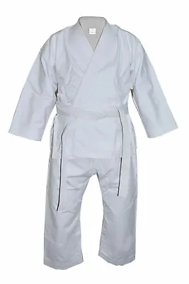 Karate Suit Gi Uniform White Adult & Kids Free White Belt • £11.99
