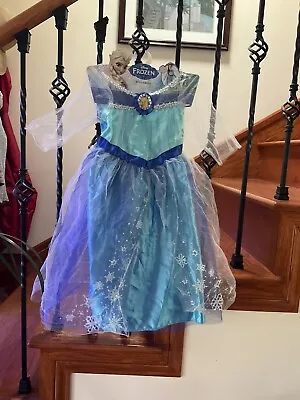 Disney Frozen Princess Elsa Fairy Costume Dress Up Girls Size 4-6x Puff Pendant • $10.99