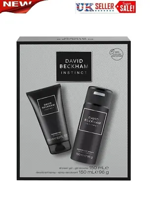 David Beckham Instinct 2PC Body Gift Set Shower Gel Deodorant Spray-FREE P&P UK • £14